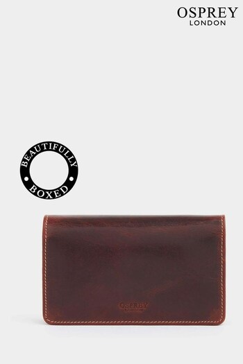 OSPREY LONDON The Narissa Leather RFID Matinee Brown Purse (D86704) | £45