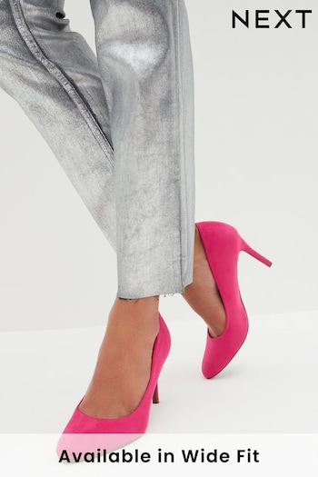 Bright Pink Regular/Wide Fit Forever Comfort® Round Toe Court Shoes (D86709) | £28