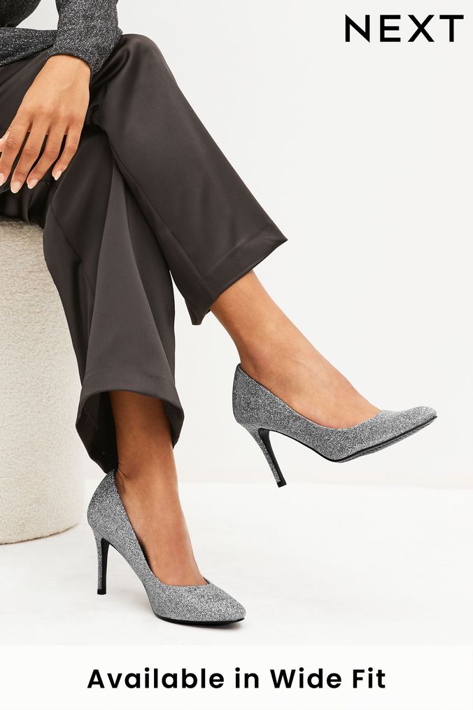 Wide fit silver sales shoes size 7