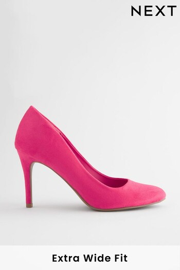 Bright Pink Extra Wide Fit Forever Comfort® Round Toe Court Shoes (D86721) | £28