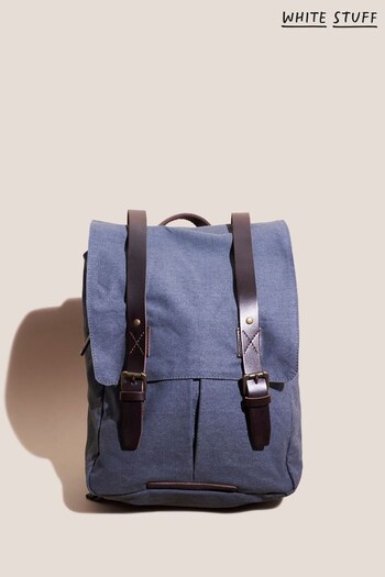 White Stuff Blue Scott Cotton Backpack (D86741) | £59