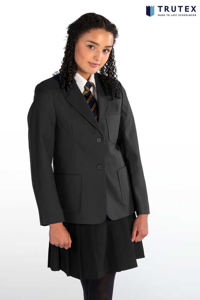 Girls black blazer top