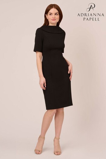 Adrianna Papell Blue Roll Neck Sheath Dress With V-Back (D86847) | £109