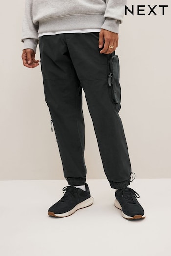 Black Regular Tapered Multi Pocket Cargo Trousers (D86908) | £40