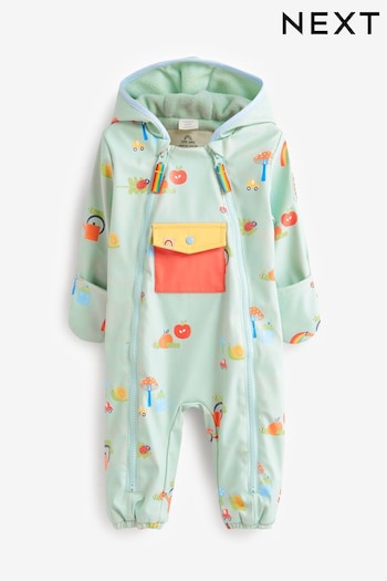 Green Shower Resistant Baby All-In-One Pramsuit (0mths-2yrs) (D86929) | £30 - £32