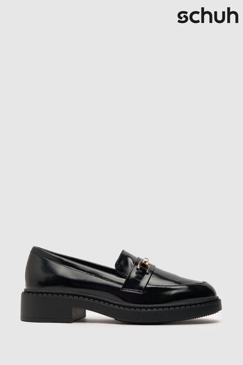 Schuh Lacey Black Covered Snaffle Loafers (D86947) | £35