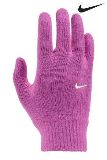 Nike Pink Kids Swoosh Knit Gloves 2.0 (D87019) | £13