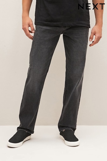 Dark Grey Straight Essential Stretch Jeans (D87203) | £22