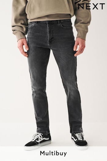 Dark Grey Slim Essential Stretch Rib Jeans (D87207) | £20