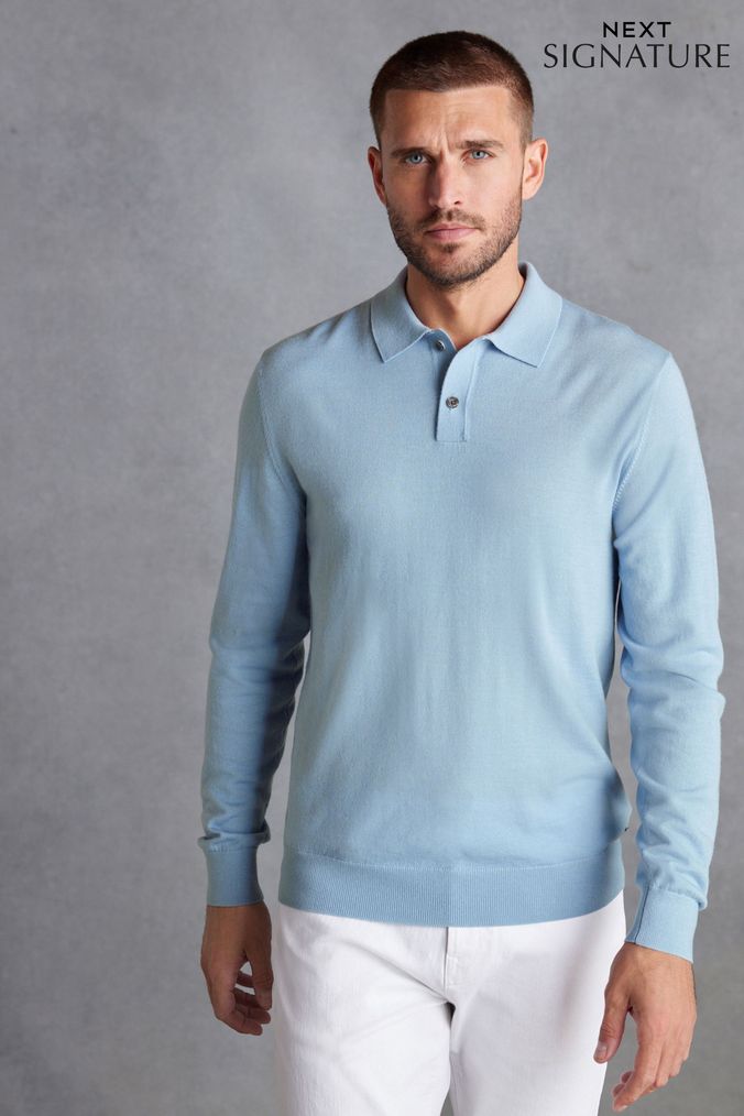 Men's jumper with collar hot sale