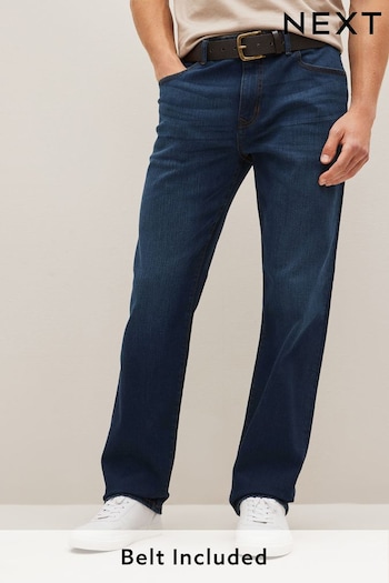 Blue Straight Belted Authentic Jeans (D87225) | £45