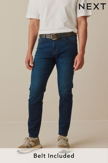 Blue Slim Belted Authentic Jeans (D87226) | £45