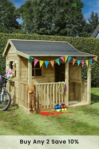 Rowlinson Garden Products Natural Saloon Playhouse (D87227) | £1,005
