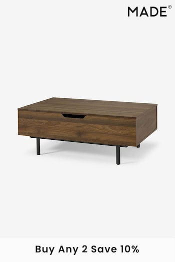 MADE.COM Walnut Effect Damien Lift Top Coffee Table (D87293) | £329