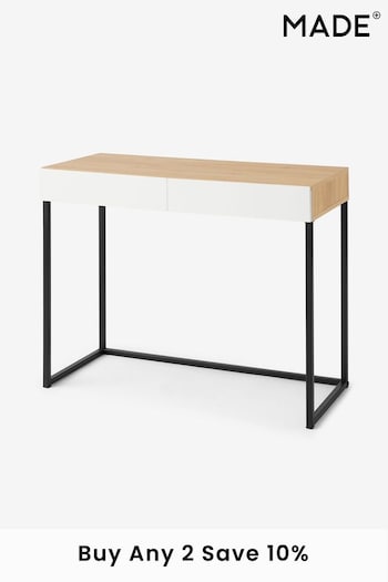 MADE.COM Oak Effect and White Hopkins Compact Desk (D87295) | £199