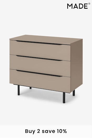 MADE.COM Natural Damien Walnut Effect Standard Chest of Drawers (D87313) | £299