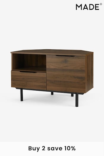 MADE.COM Walnut Effect Damien Corner TV Unit (D87322) | £399