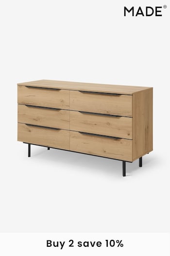 MADE.COM Oak Damien Wide Chest of Drawers (D87344) | £379