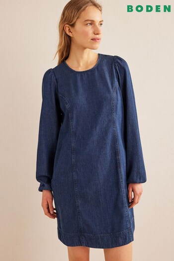 Boden Blue Denim Mini Shift Dress (D87372) | £80