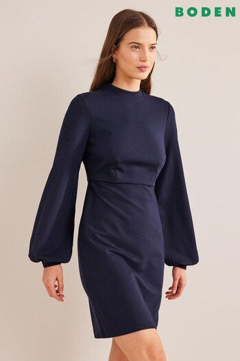 Boden Blue Blouson Jersey Mini Dress (D87426) | £95