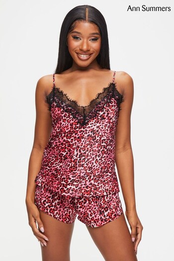 Ann Summers Cerise Lace and Satin Cami Set (D87447) | £24