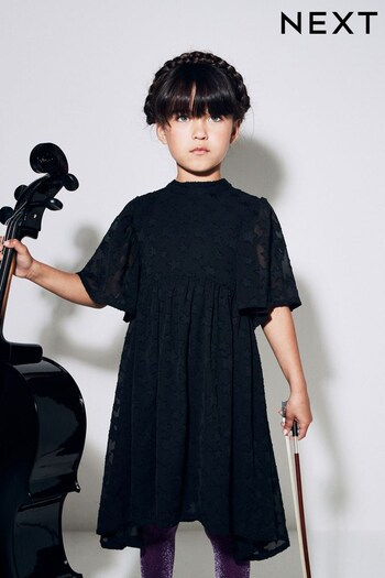 Black Star Jacquard Party Dress (3-16yrs) (D87475) | £24 - £30