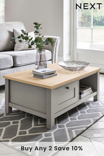 Dove Grey Malvern Oak Effect Storage Coffee Table (D87478) | £275