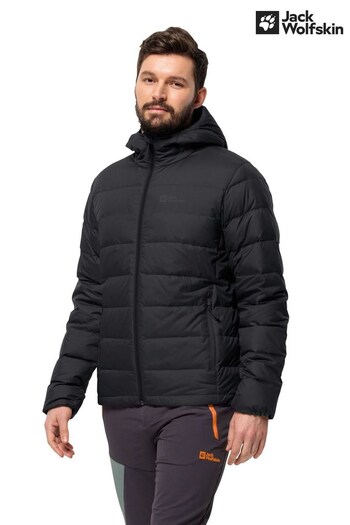 Jack Wolfskin Ather Down Hooded Black Jacket (D87507) | £180