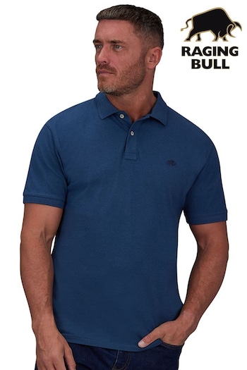 Raging Bull Blue Classic Organic Polo (D87703) | £49 - £54