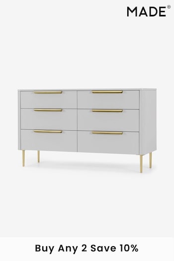 MADE.COM Grey Ebro Wide Chest of Drawers (D87775) | £899