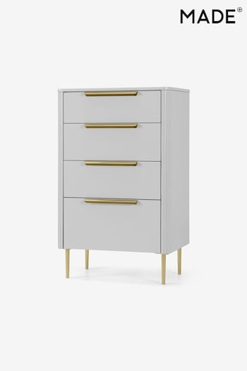 MADE.COM Grey Ebro Tall Tall Chest of Drawers (D87777) | £799