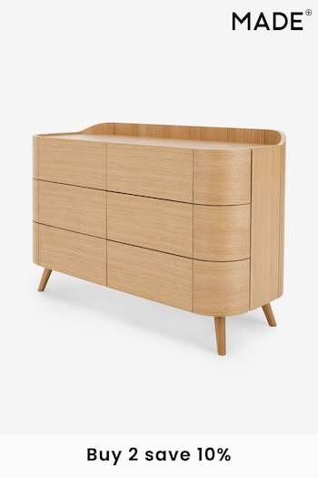 MADE.COM Oak Odie 6 Drawer Chest of Drawers (D87780) | £1,199