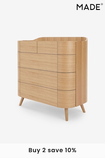 MADE.COM Oak Odie Tall Chest of Drawers (D87804) | £1,099