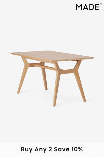MADE.COM Oak Jenson Compact Rectangular 4 to 6 Seater Dining Table (D87813) | £749