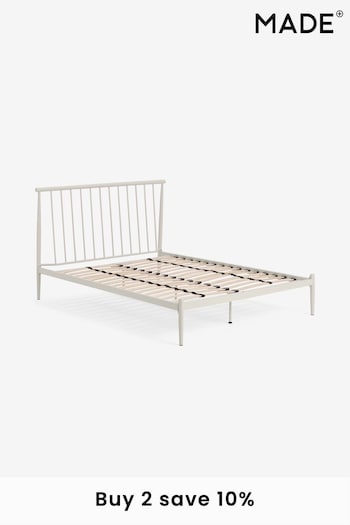MADE.COM Ecru Penn Metal Bed Frame (D87819) | £299 - £450