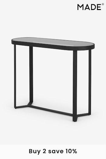 MADE.COM Black/Grey Glass Aula Console Table (D87821) | £429