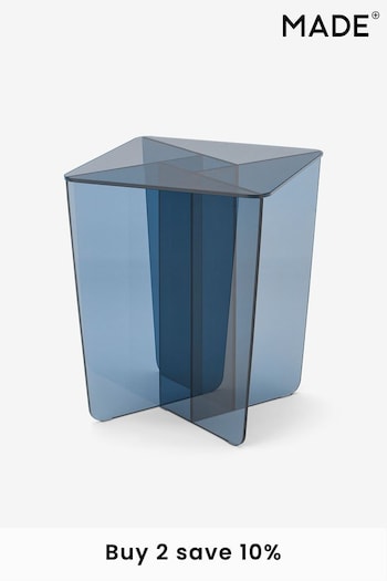 MADE.COM Blue Glass Oki Side Table (D87826) | £289