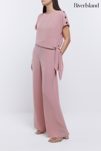 River Island Pink Wrap Jumpsuit (D87909) | £65