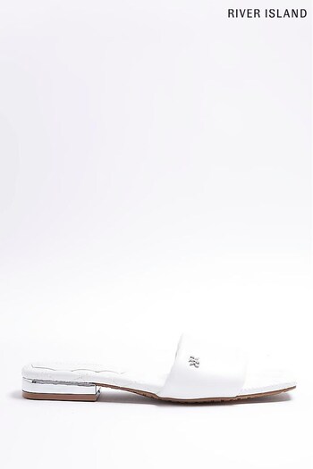 River Island White Padded Flat Sandals (D87954) | £22