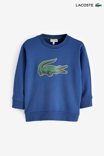 Lacoste Blue Croc Effect Originals Children Sweatshirt (D88003) | £55 - £70
