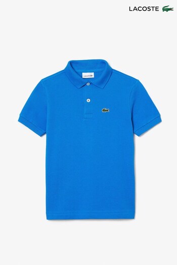 Lacoste Masculino Blue Core Essentials Children Polo Shirt (D88007) | £40 - £55
