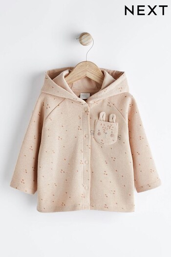 Caramel Brown Print Lightweight Baby Jersey Jacket (0mths-2yrs) (D88052) | £12 - £14