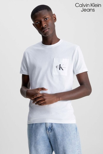 Buy Men's Calvin Klein White T-Shirts Tops Online | Next UK