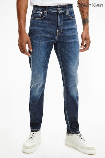 Calvin slip-on Klein Blue Slim Tapered Jeans (D88058) | £50