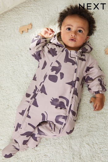 Monochrome Dinosaur Lightweight Baby All-In-One Pramsuit (0mths-2yrs) (D88099) | £25 - £27