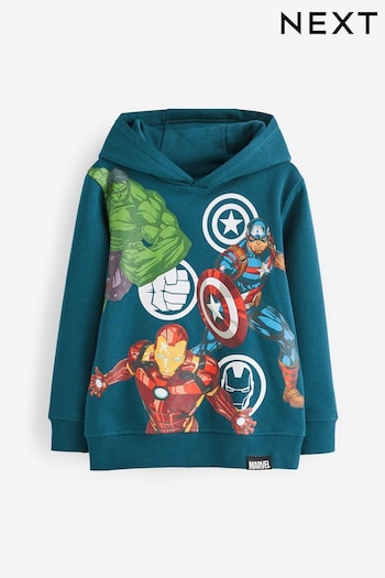 Navy Marvel Graphic License Hoodie (3-16yrs) (D88136) | £22 - £30