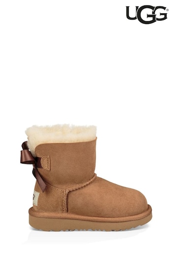 UGG Mini Bailey Bow Brown Boots (D88242) | £130