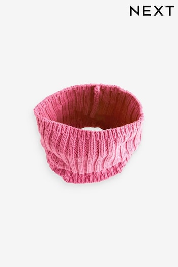 Bright Pink Ribbed Knitted Snood (1-16yrs) (D88329) | £5 - £9