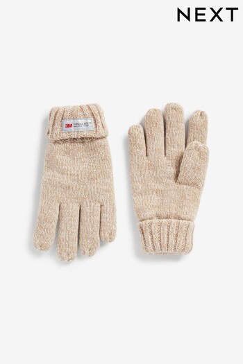 Neutral Thinsulate™ Knitted Gloves (3-16yrs) (D88332) | £8 - £11