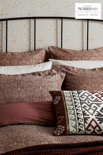Morris & Co Red Crown Imperial Square Pillowcase (D88584) | £36